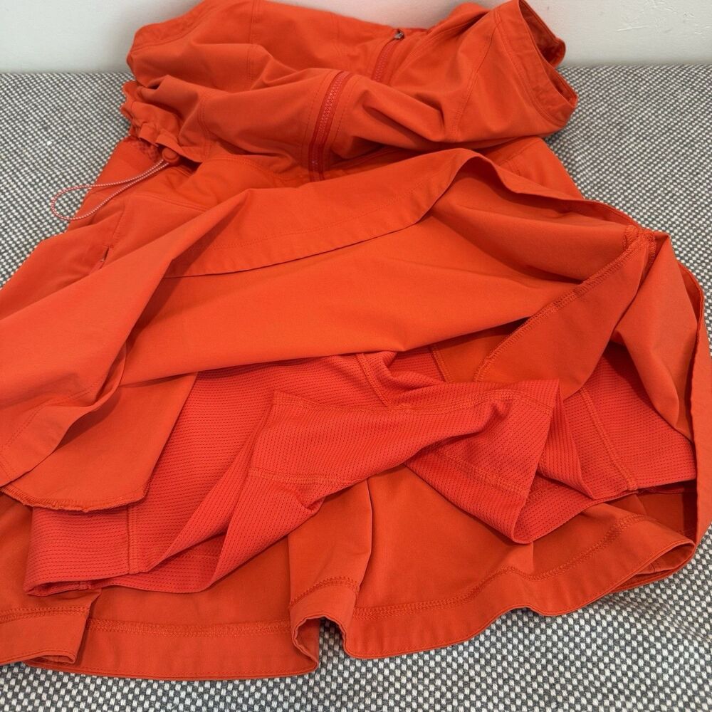 Athleta Expedition Dress Womens 4 Orange Featherweight Stretch Skort Hiking - Picture 10 of 14